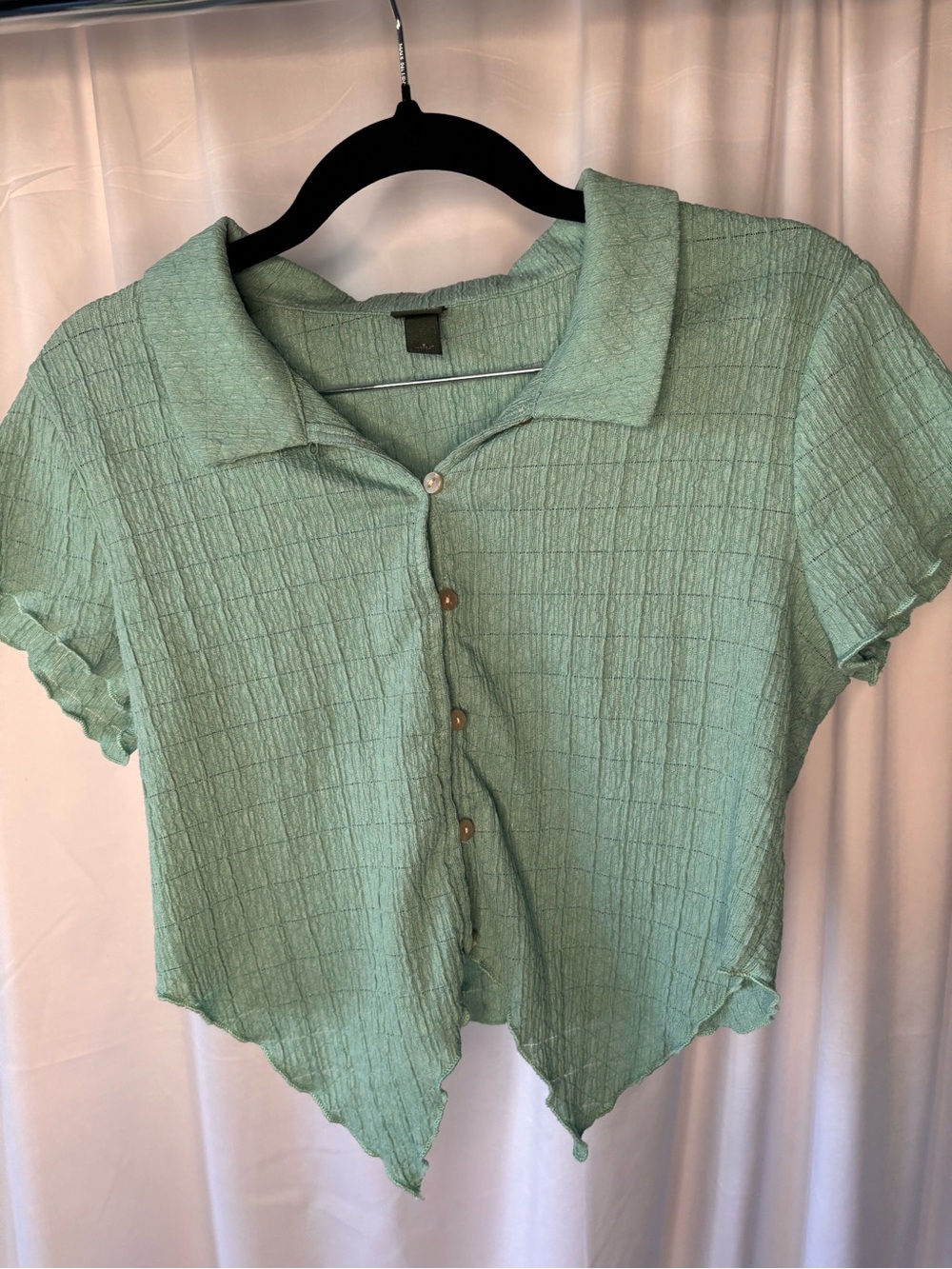 wild fable Mint Green Short Sleeve Button-Front Shirt